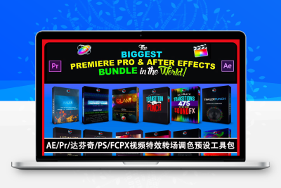 AE/PR超级视频特效调色转场预设素材工具包 CINEPUNCH 22（含视频素材、音效、LUTS调色、转场预设）