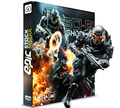 1132个科幻电影特效射击游戏UI元素音效素材 Epic Stock Media – Sci-Fi Shooter Game
